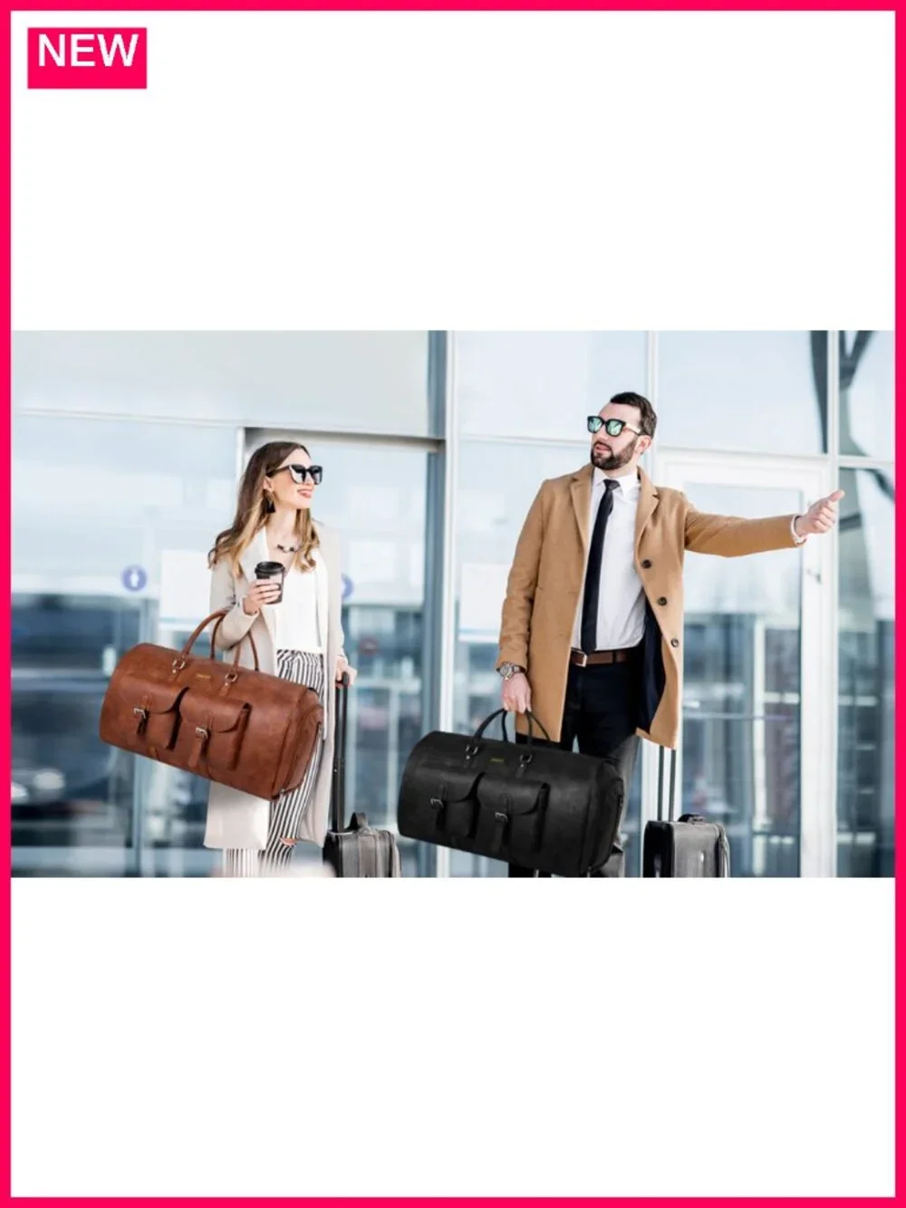 Convertible 2-in-1 Garment Duffel Bag Travel Carry-On with Laptop & Toiletry